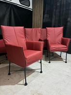 ACTIE! 6 Montis Chaplin Stoelen - Warm Rood - Chaplins, Huis en Inrichting, Stoelen, Ophalen, Leer, Zo goed als nieuw, 1234as