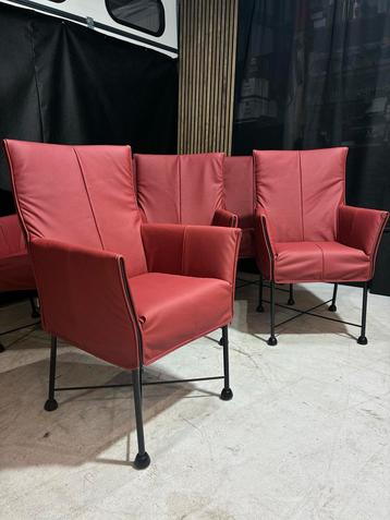 6 Montis Chaplin Stoelen - Warm Rood - Chaplins beschikbaar voor biedingen
