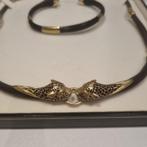 Gouden ketting en armband 14 kt jaguar Ntinga, Gebruikt, Ophalen of Verzenden, X, Goud