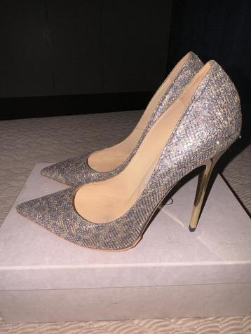 Jimmy choo 12cm leopard glitter brown beschikbaar voor biedingen