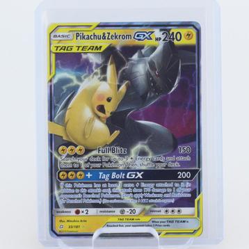 Pikachu & Zekrom GX TEU 33 Team UP Pokemon Kaart beschikbaar voor biedingen