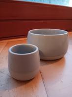 Ikea schaal kom pot potje lichtblauw grijs geglazuurd, Tuin en Terras, Bloempotten, Rond, Zo goed als nieuw, Aardewerk, Tuin