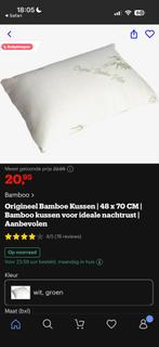 Bamboo Air Pillow 2 stuks - Drukverlagend Kussen, Ophalen of Verzenden, Nieuw, Wit, Rechthoekig