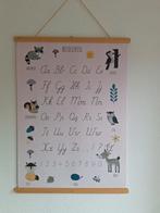 Poster 50x70 roze abc alfabet bosdieren, Antiek en Kunst, Antiek | Schoolplaten, Ophalen, Overige thema's