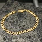 Gouden cuban armband 14 karaat goud gourmet schakel, Ophalen of Verzenden, Nieuw, Goud