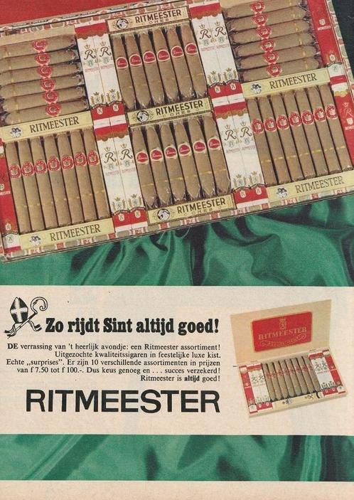 Retro reclame 1967 Ritmeester sigaren Sinterklaas geschenk, Verzamelen, Retro, Overige typen, Verzenden