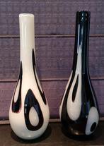 Set van 2 Design Vazen, Huis en Inrichting, Woonaccessoires | Vazen, Ophalen, 50 tot 75 cm, Zwart, Glas