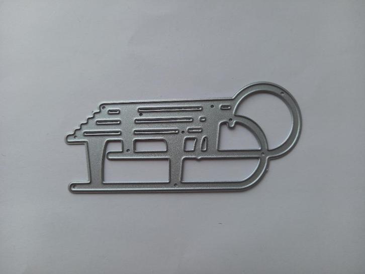 Stans / snijmal : slee - kerst, Hobby en Vrije tijd, Kaarten | Zelf maken, Nieuw, Pons of Mal, Kerst, Verzenden