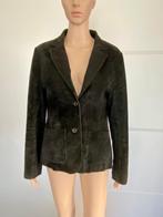 H1006 echt-suede-leren jasje maat M=38/40 blazer colbert, Kleding | Dames, Jasjes, Kostuums en Pakken, Maat 38/40 (M), Zwart, Ophalen of Verzenden