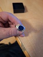 Zilveren herenring met Lapis lazuli, 20 of groter, Blauw, Ophalen of Verzenden, Zo goed als nieuw