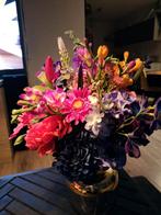 Prachtig groot boeket kunstbloemen / Zijde bloemen, Huis en Inrichting, Ophalen of Verzenden, Zo goed als nieuw