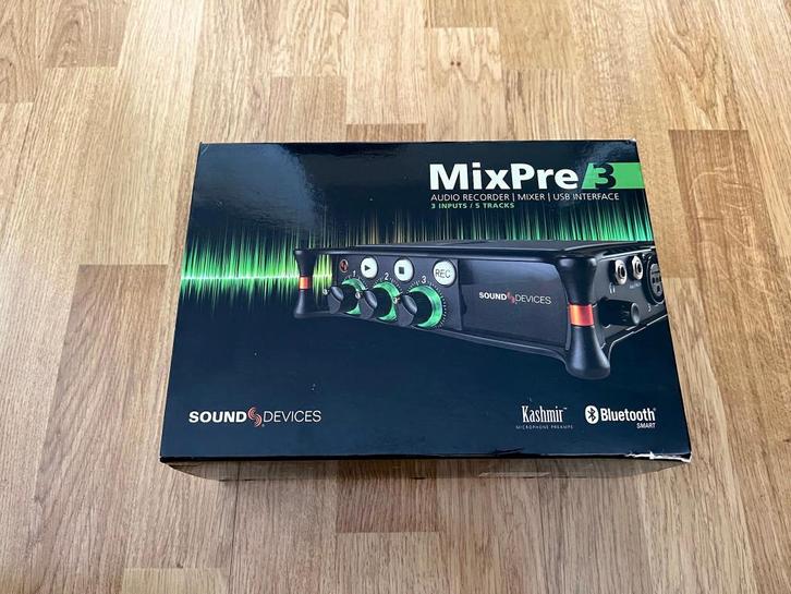 Sound Devices MixPre-3 + 2 optionele adapters (hirose & L), Audio, Tv en Foto, Professionele Audio-, Tv- en Video-apparatuur, Zo goed als nieuw