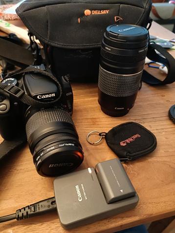 Canon EOS 400D met 75-300 lens en tas beschikbaar voor biedingen