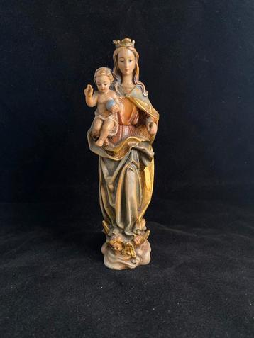 Houten Mariabeeld met Kind beschikbaar voor biedingen