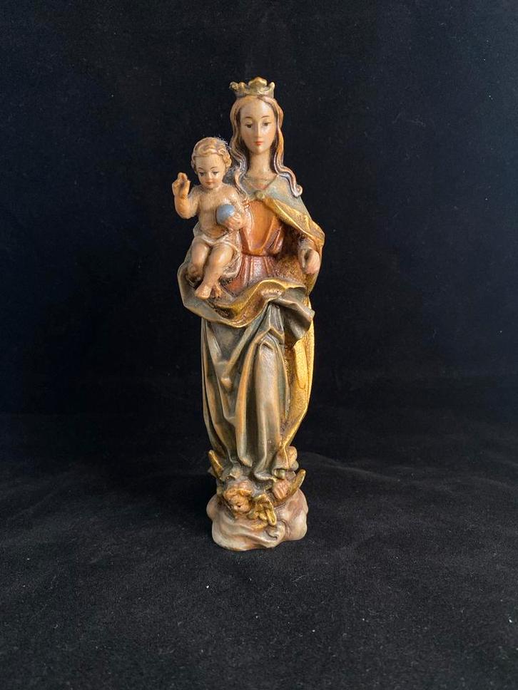 Houten Mariabeeld met Kind, Antiek en Kunst, Antiek | Religie, Ophalen of Verzenden