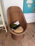 rotan vintage / retro (pauwen) stoel, Huis en Inrichting, Stoelen, Ophalen, Pauwenstoel, Bruin, Riet of Rotan