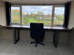 Bureau met bureaustoel - Groot bureaublad, Huis en Inrichting, Bureaus, Ophalen of Verzenden, Gebruikt, Bureau