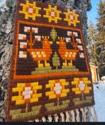 Vintage zweeds wandkleed geweven wandtapijt folkloristisch –, Ophalen of Verzenden