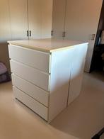 IKEA Malm ladekast wit 4 laden, Ophalen, Gebruikt, 50 tot 100 cm, 3 of 4 laden