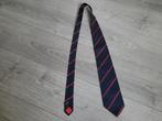 BOULENOIRE blauwe stropdas met rode streep ~ TH1807, Boulenoire, Blauw, Ophalen of Verzenden, Zo goed als nieuw
