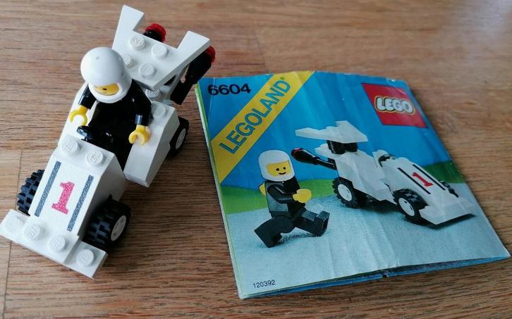 Lego set 6604 ( 1985) - Formule 1 racer., Kinderen en Baby's, Speelgoed | Duplo en Lego, Gebruikt, Lego, Complete set, Ophalen of Verzenden