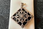 Zilveren ONYX/MARKASIET kettinghanger, Verzenden, Zo goed als nieuw, Zilver, Zilver