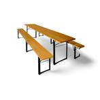 Biertafel 2.20 m en 2 banken te huur, Ophalen, Zo goed als nieuw, Overige