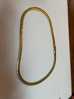 Collier, double, 30cm lang plat snake, Sieraden, Tassen en Uiterlijk, Kettingen, Ophalen of Verzenden, Gebruikt, Goud, Overige materialen