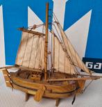 Zeilboot Platbodem zeer veel details, Hobby en Vrije tijd, Modelbouw | Boten en Schepen, Ophalen of Verzenden, Gebruikt