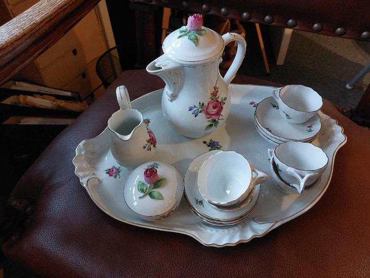 Antiek Schierholz mokka servies, Antiek en Kunst, Antiek | Servies compleet, Ophalen of Verzenden