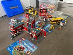 Lego city, station, ziekenwagen, bus, pizza, stenen, winkel, Kinderen en Baby's, Speelgoed | Duplo en Lego, Ophalen of Verzenden