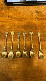 Theelepeljes met bloemmotief verzilverd, Antiek en Kunst, Ophalen of Verzenden