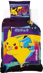Pokemon Dekbedovertrek 140x200 cm - Pikachu, Eenpersoons, Zwart, Dekbedovertrek, Nieuw