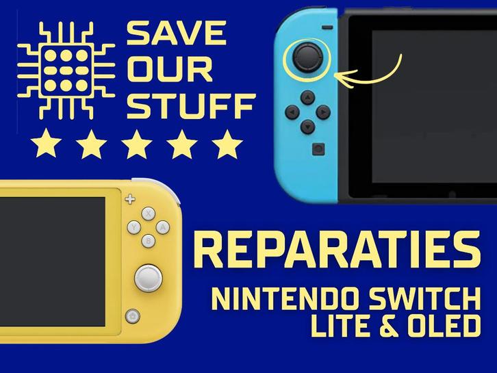 Nintendo Switch en Joy-con reparatie, Spelcomputers en Games, Spelcomputers | Nintendo Consoles | Accessoires, Zo goed als nieuw