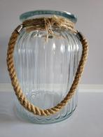 Zware glazen hangpot met ophangkoord in een mintgroene kleur, Huis en Inrichting, Ophalen of Verzenden, Nieuw