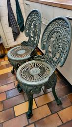 oude French Victorian Cast Iron Tuinstoelen, Ophalen