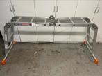 Vouwladder met platform, Doe-het-zelf en Verbouw, Ladders en Trappen, Ophalen, Zo goed als nieuw, 2 tot 4 meter