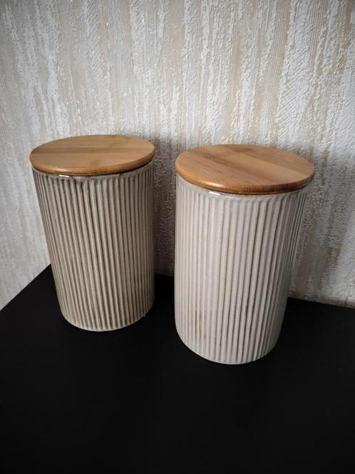 Aardewerk voorraadpot (set 2), Huis en Inrichting, Keuken | Keukenbenodigdheden, Zo goed als nieuw, Ophalen of Verzenden