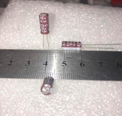 4,7uF 50v Chemi-Con KY serie, Hobby en Vrije tijd, Elektronica-componenten, Nieuw, Ophalen of Verzenden