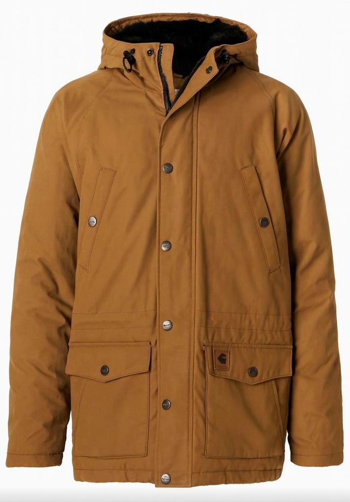 Carhartt WIP Trapper Parka Camel Brown - Maat S, Kleding | Heren, Jassen | Zomer, Zo goed als nieuw, Maat 46 (S) of kleiner, Bruin