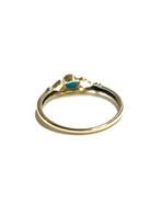 14k gouden ring met een blauwe steen, -, -, Ophalen of Verzenden, Dame