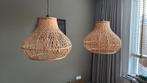 Bamboe hanglampen eettafel, Huis en Inrichting, Lampen | Lampenkappen, Ophalen, Zo goed als nieuw, Rond
