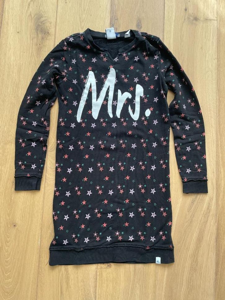 NIK & NIK jurk, maat 164, sweatjurk zwart met sterren, Kinderen en Baby's, Kinderkleding | Maat 164, Gebruikt, Meisje, Jurk of Rok