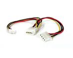 Molex Splitter voedingskabel 12Volt Molex + 5V FDD PYO2SL, Ophalen, Nieuw