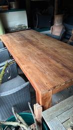 Teakhouten eettafel 240x100x78, Ophalen, Teakhout, 200 cm of meer, 50 tot 100 cm