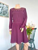 MINT & BERRY jurk maat 42 - bordeauxrood - kant, Maat 42/44 (L), Ophalen of Verzenden, Zo goed als nieuw, Knielengte