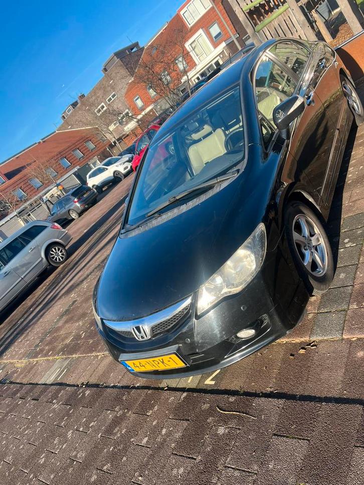 Honda Civic 1.3 Vtec Hybrid 4DR C-tr. 2010 Zwart, Auto's, Honda, Particulier, Civic, Adaptive Cruise Control, Airbags, Airconditioning