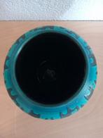 Vaas Dümler & Breiden Germany 187 15 turqoise blauw zwart, Gebruikt, Blauw, Dümler & Breiden, Aardewerk of Porselein