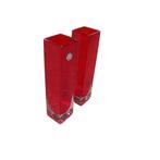 2 x kristallen vaas, blokvaas (setprijs), Antiek en Kunst, Ophalen of Verzenden