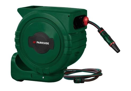 Gloednieuwe Wandslanghaspel 25 meter Parkside, Tuin en Terras, Tuinslangen, Nieuw, Ophalen